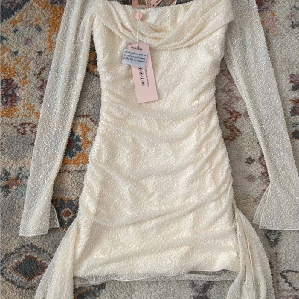 Oh Polly Ferrara wedding  embellished mini dress BNWT- size 0 , XS